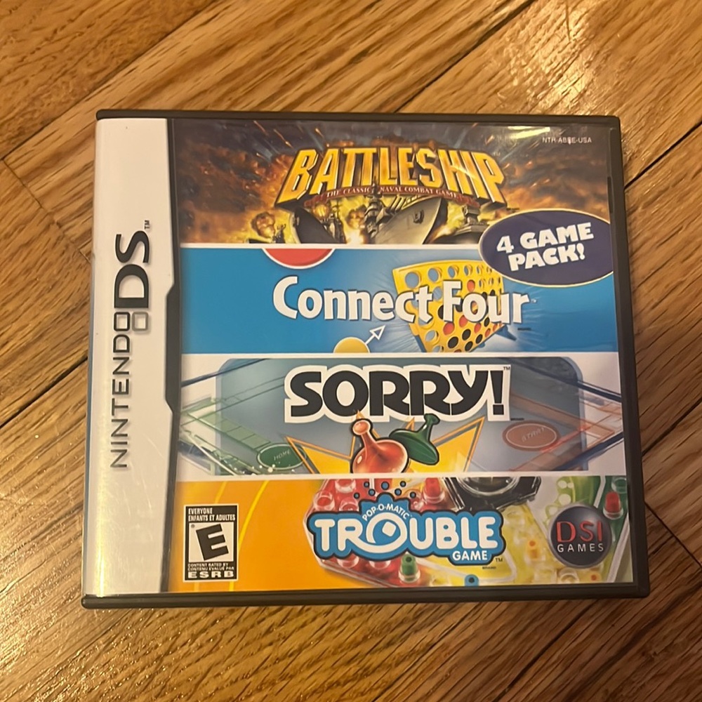 Battleship, Connect Four, Sorry!, and Trouble 4 Game Pack Nintendo DS